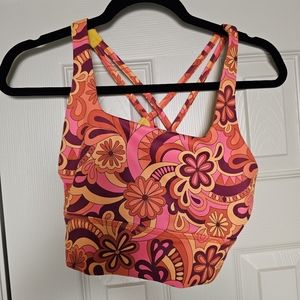 CVG I love the 70s print long line bra